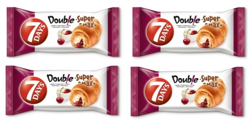 4x 110g 7DAYS Max Double croissant vanilka a čerešňa