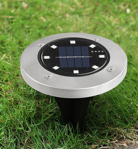SOLÁRNE ZÁHRADNÉ LAMPY, LED ZEMNÉ LAMPY, DISK, SNÍMAČ SÚMRAK