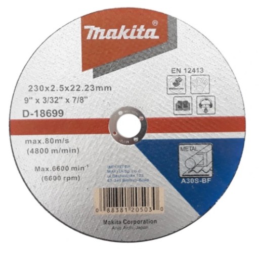 MAKITA D-18699 REZNÝ KOTÚČ NA KOV 230 x 2,5 mm