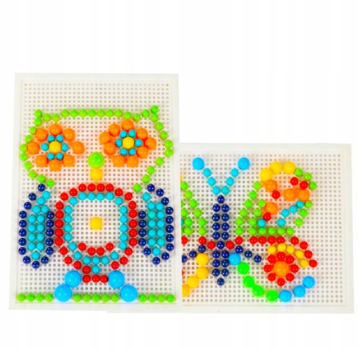 SADA KREATÍVNYCH PUZZLE KOLÍKOV HÚBA MONTESSORI 296 ELEMENTOV