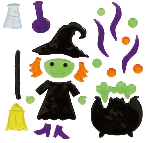 Gélová dekorácia Čarodejnica HALLOWEEN Čarodejnica