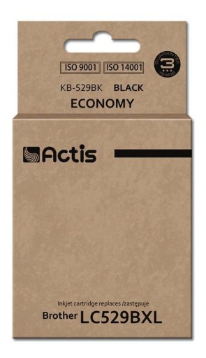 atrament ACTIS KB-529Bk Brother LC529BK; Štandardná; čierna
