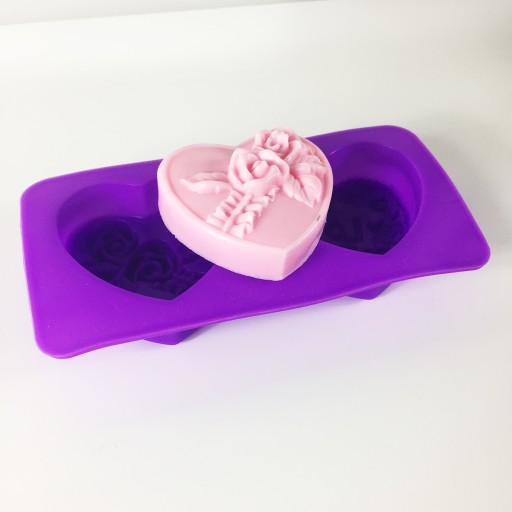 Silikónová forma na sušienky 2 x Heart Love Puding Cupcakes MF-023