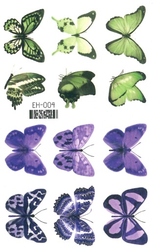 Umývateľné tetovanie pre deti BUTTERFLIES EH004
