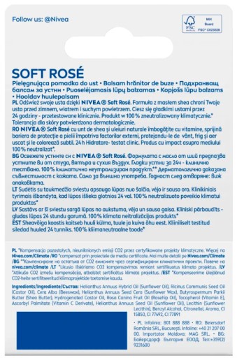NIVEA Ochranný rúž Soft Rose 4,8 g