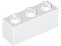 LEGO 3622 BRICK 1x3 biela NOVINKA (1g)