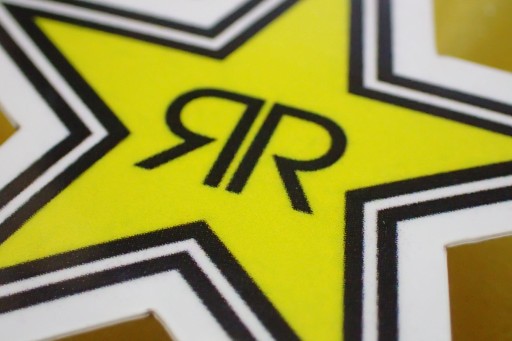 ROCKSTAR ROCK STAR NÁLEPKA NA MOTOCROSS 5,5 x 5,7 cm