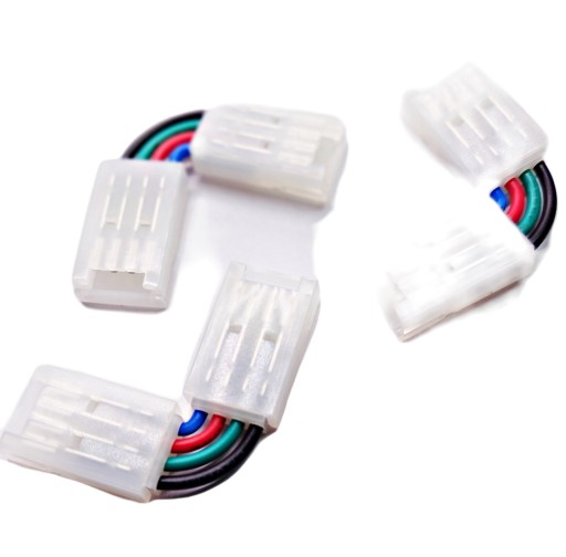 RGB LED 4PIN 10mm L 90 uhlový konektor