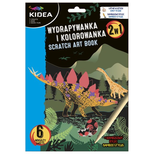 Škrabacie a omaľovánky 2V1 DINOSAURY