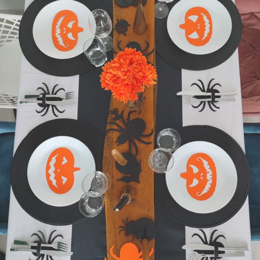 Návleky na príbory Halloweenske dekorácie Pavúky