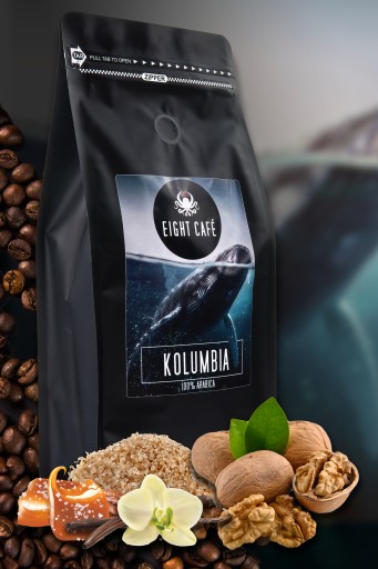 Čerstvo pražené kávové zrná 100% Arabica Colombia 50G pre kávovar na espresso