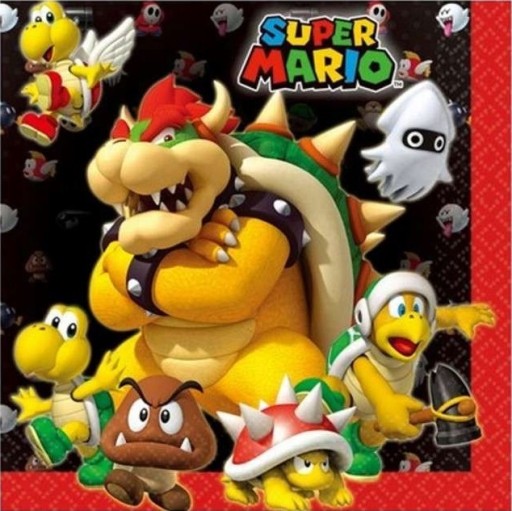 SUPER MARIO BROS JEDNORÁZOVÉ OBRÁŽKY 33cm 20 ks