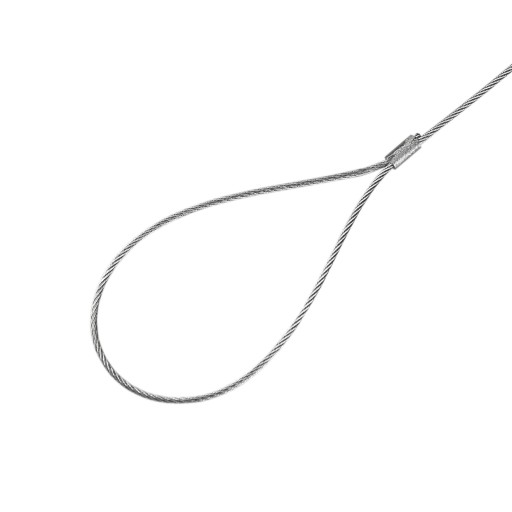 Oceľové lano so slučkami Očká 3mm 175cm 1,75m