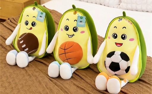 AVOKÁDOVÝ VANKÚŠ MASKOT PLYŠOVÁ HRAČKA 30cm EURO 2024