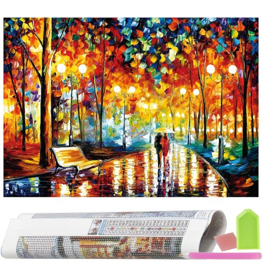DIAMANTOVÁ MAĽBA DIAMANTOVÁ VÝŠIVKA DIAMANTOVÁ MOZAIKA 5D SET + PRÍSLUŠENSTVO