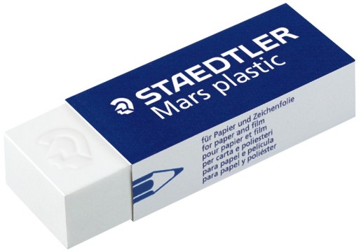 STAEDTLER ERASER WHITE MARS Plast NEZAnecháva ŽIADNE STOPY