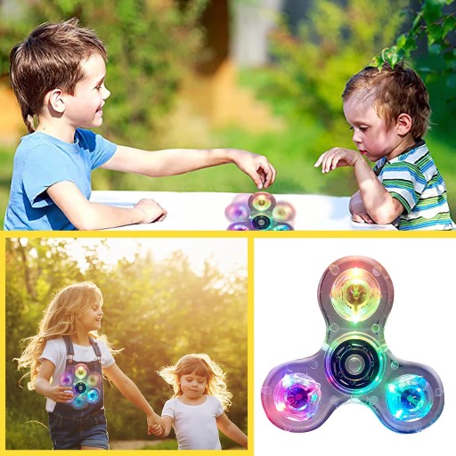 FIDGET SPINNER SVIETIACA LED TRANSPARENTNÁ FAREBNÁ PRÉMIOVÁ HRA PRE DETI