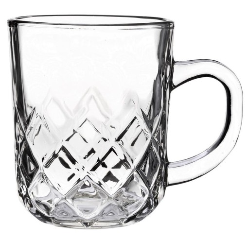Sklenený hrnček, sklenený s uškom TOMMY, 230 ml