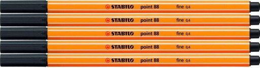 Stabilo Point 88/46 jemná linka 0,4 mm čierna x 5 KS