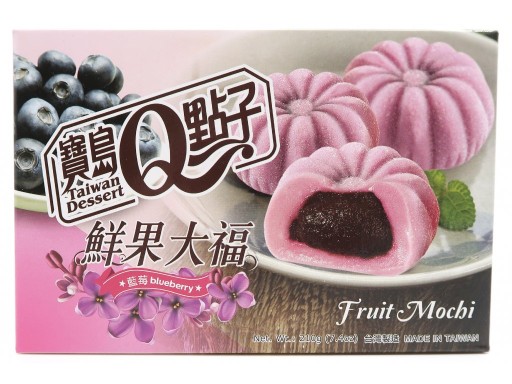 Mochi, ryžové sušienky s čučoriedkovým krémom 210g