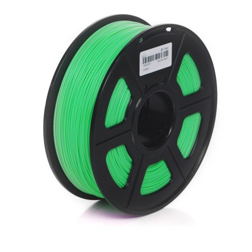 PLA GLOW vložka 5m SUNLU PLA 1,75mm Glow In the Dark Zelená zelená svietiv.