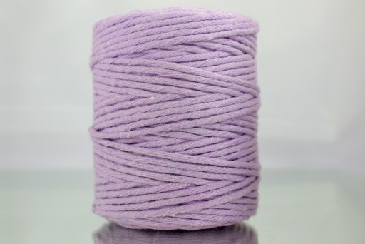 PRÍRODNÁ BAVLNA TWISTED MACRAME STRUN, FIALOVÁ ECO, 100m, 3mm