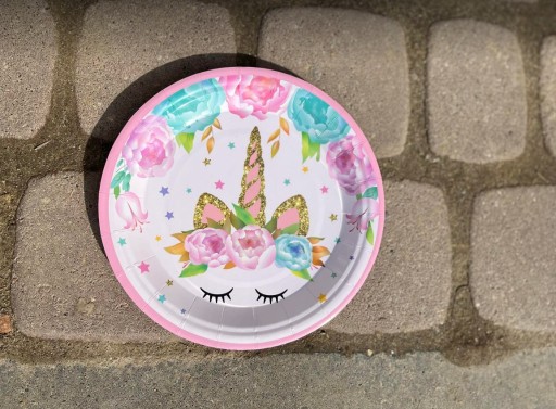 Jednorožec taniere 17,5 cm 6 kusov Narodeninové