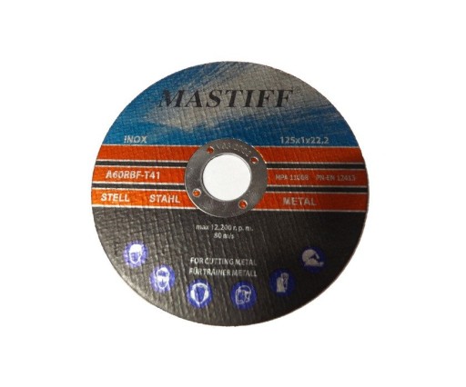 MASTIFF INOX KOVOVÉ REZNÉ KOTÚČE 125 1 KS