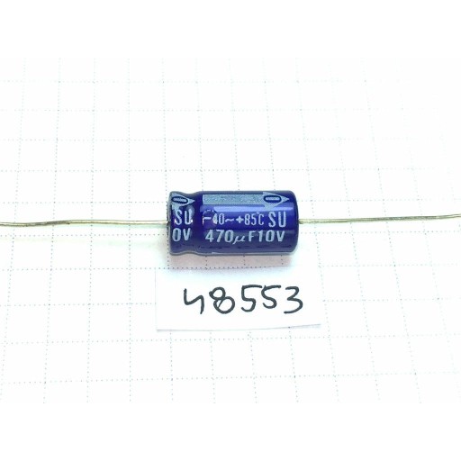 Elektrolytový kondenzátor 470uF 10V 8x16 axiálny x10