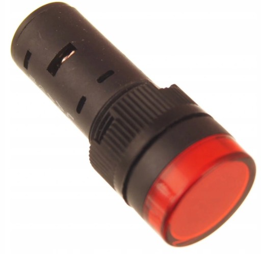 Kontrolka napájania 16mm 24V červená AD16-16