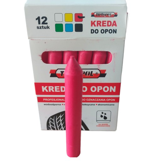 Vodotesná červená krieda na pneumatiky - 1 ks