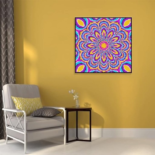 Diamantový obraz Výšivka Diamantový obraz kvet 30x30cm + doplnky TINY FUN