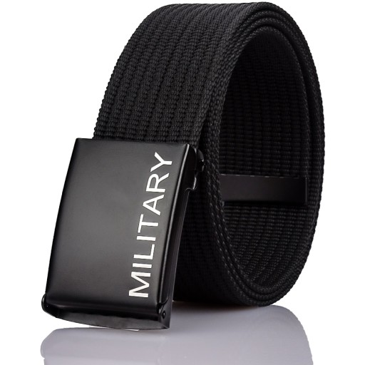 Pánsky vojenský opasok BLACK MILITARY Webbing