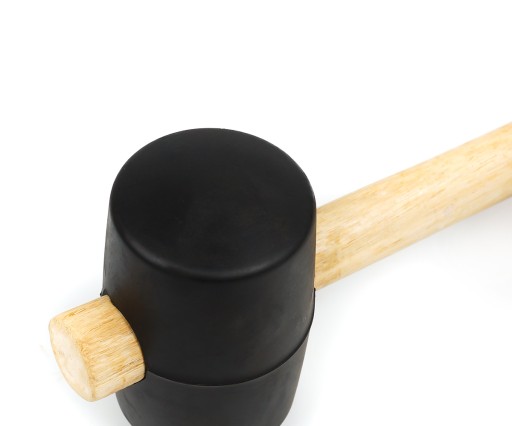 Gumové kladivo s drevenou násadou 65mm 450g Polax