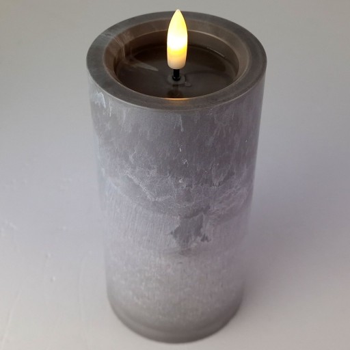 SVIEČKA NA AKUMULÁTOROV 15CM BETONOVÝ EFEKT LED SVIEČKA VLOŽKA PLAMEŇ PLAMEŇ