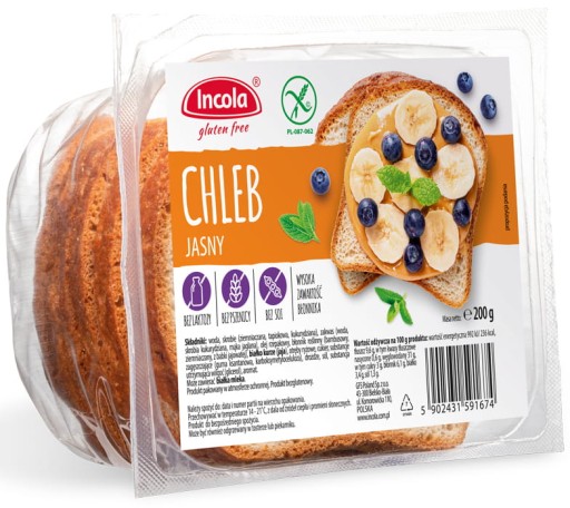 Incola Bezlepkový chlieb svetlý 200 g