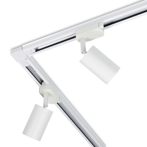 Prípojnica 1m Jednofázová lišta lampy BIELA