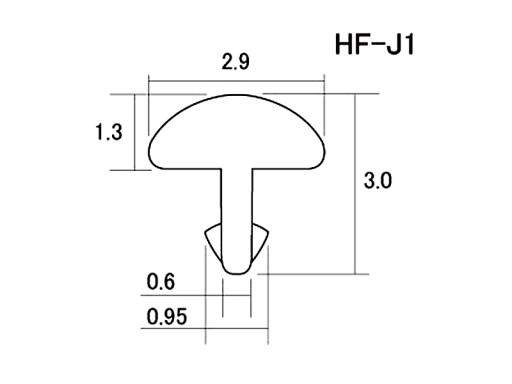 HOSCO pražce 2,9 mm J1 (18% nikel-striebro, 50 cm)