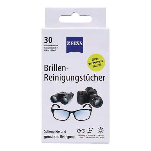 Čistiace obrúsky na okuliare Zeiss, 30 kusov