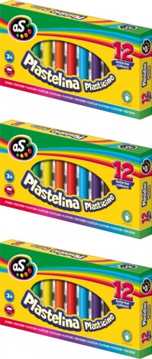 Astra AS školská plastelína 12 farieb x 3 balenia