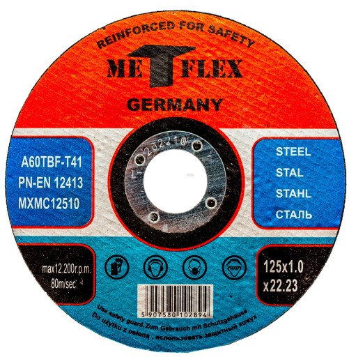 KOVOVÉ REZNÉ KOTOUČE 125x1,0 MET-FLEX