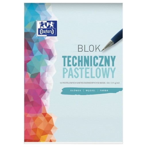 OXFORD TECHNICAL BLOCK A4 10 listov FAREBNÝ PASTEL