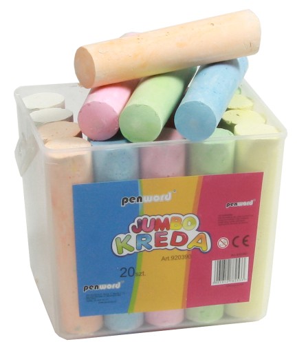Jumbo chodníková krieda 20 ks Pre deti 3595