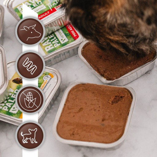 Mokré krmivo pre šteňatá malých plemien s hovädzím mäsom Raw Paleo Mini Puppy 150g