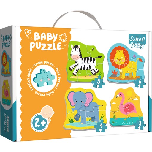 Detské puzzle 4v1. Zvieratá na safari. Trefl.36073