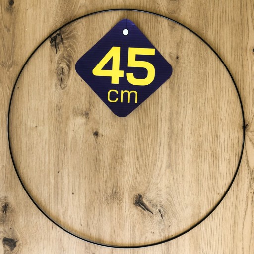 Kovový prsteň ČIERNA na lapače snov, 45 cm