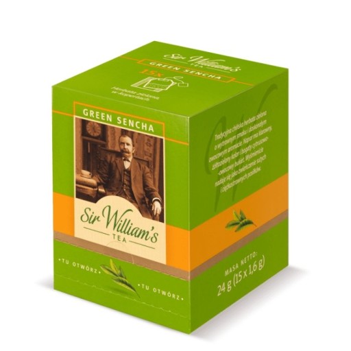 Sir Williams Green Sencha zelený čaj 15x1,6g