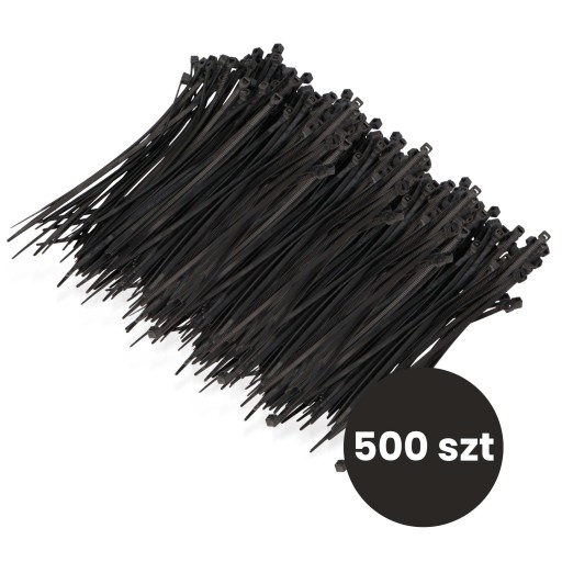 500x sťahovacie pásky Káblové pásky Zipsy 2,5 x 160 mm Silné UV sťahovacie pásky