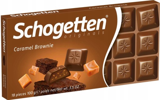 Schogetten čokoládovo-karamelový koláčový koláč Brownie s karamelom 100g