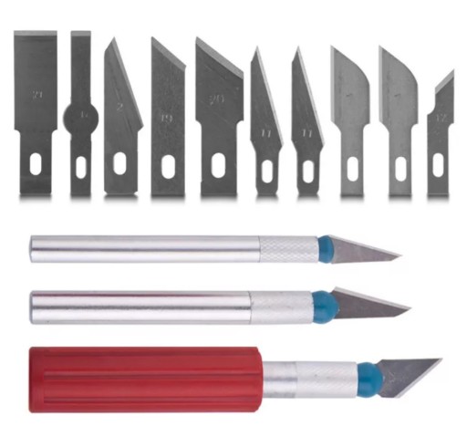 MODELOVACÍ NOŽ SCALPEL SADA NOŽOV S 13 ČEPELMI Púzdro